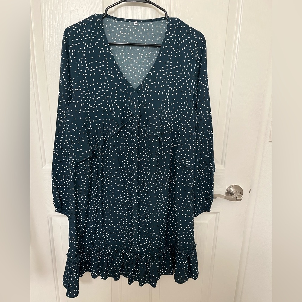 Flowy polka dot dress